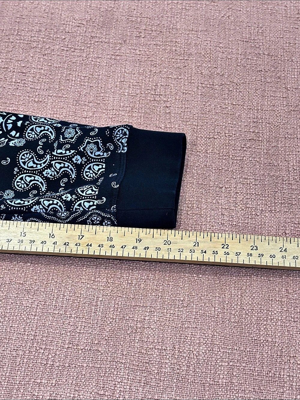 Large wm’s Paisley Print Pullover in dark navy blue & White - Picture 4 of 16